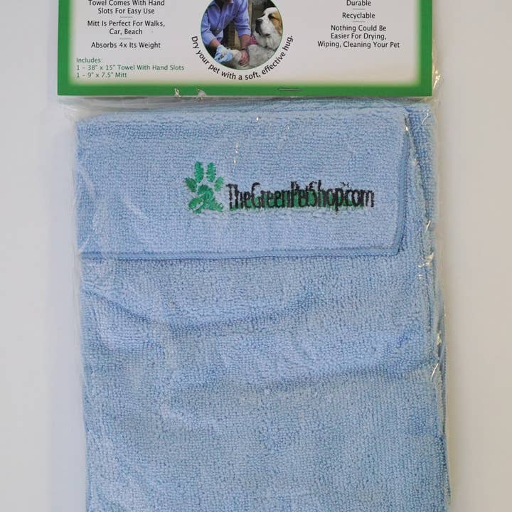 The Green Pet Shop - Wholesale Pet towel –Dog - Rub A Dog Towel & Mitt Set1