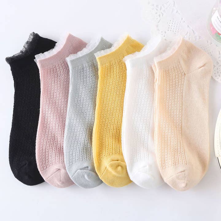 FRILL LACE ANKLE CASUAL ANKLE SOCKS_CWMS072 for wholesale by ACCITY