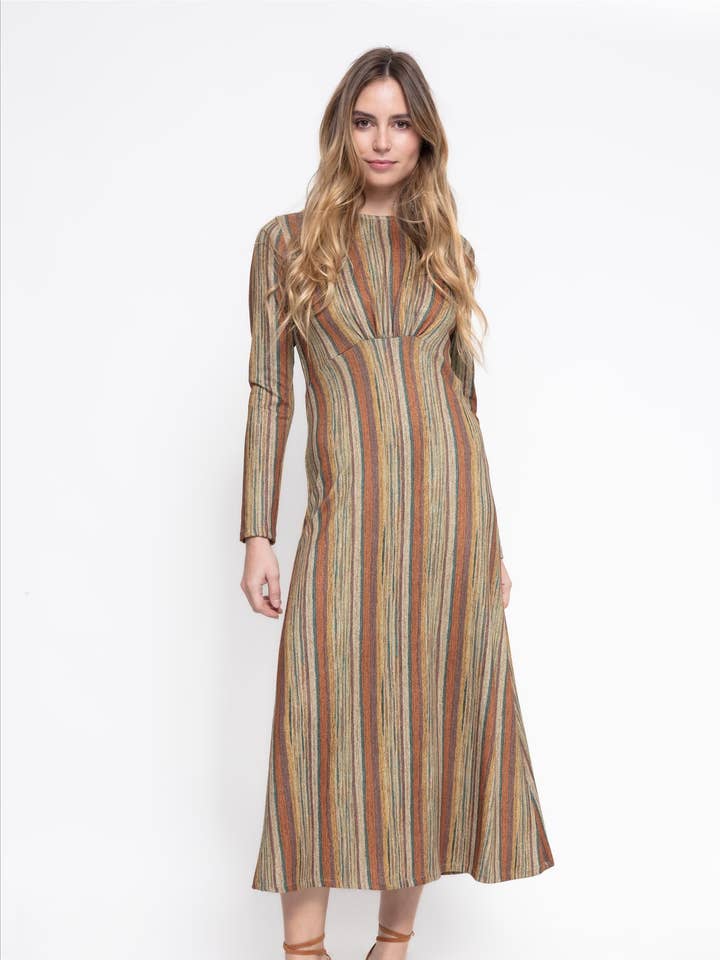 MIDI STRIPED DRESS B2B for wholesale by CMS Love