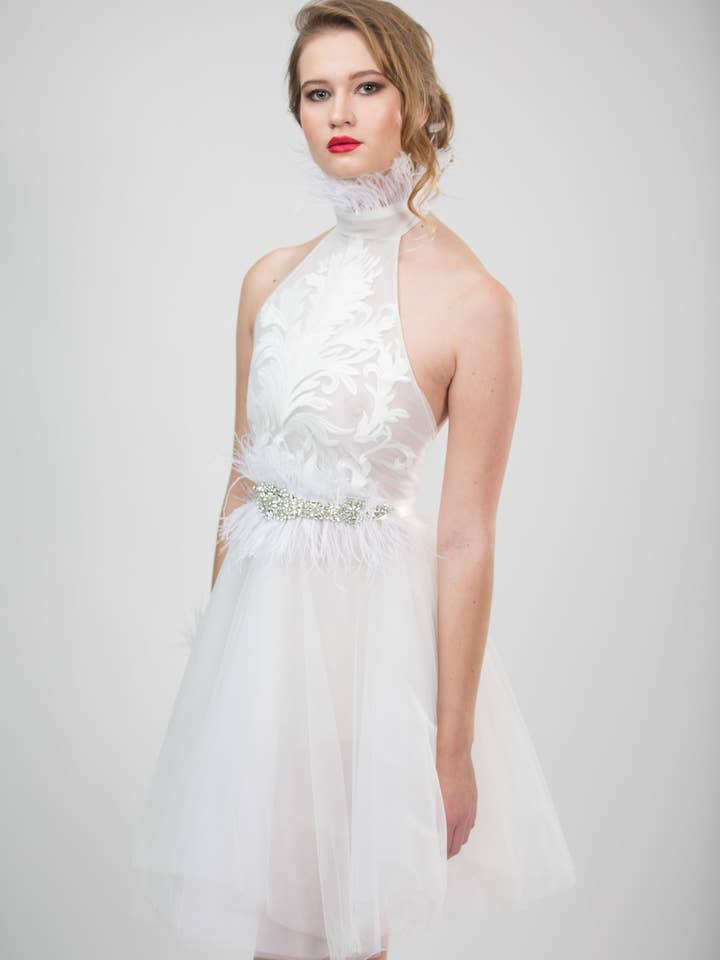 WHITE LACE TULLE DRESS for wholesale by Gela Wesh