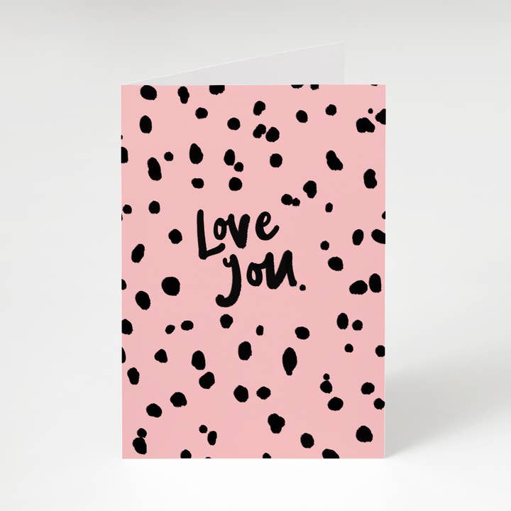Love You Dotty Card for wholesale by The Moonlit Press