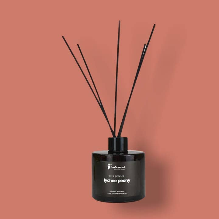 Retro Large Lychee Peony Reed Diffuser for wholesale by Three Lifetimes