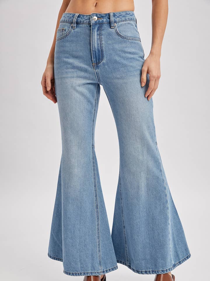 DENIM FLARE JEANS for wholesale by Bluivy