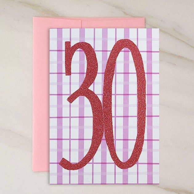 NUMBERS COLLECTION - 30 Year Old Blank Birthday Card for wholesale by Wholesalegreetingcards.co