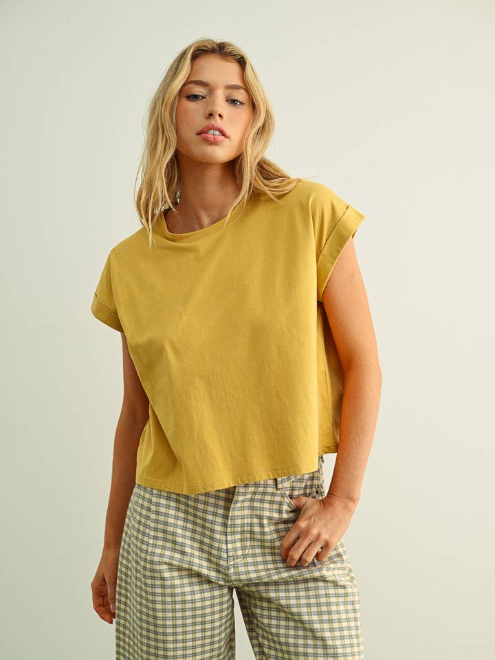 MIOU MUSE - Venta al por mayor Blusa - Mujer - Blusa de manga con puño y cuello redondo5