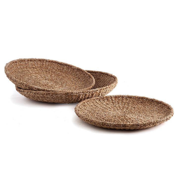 Napa Home & Garden - Wholesale Decorative Tray - Seagrass Round Trays, Set of 3