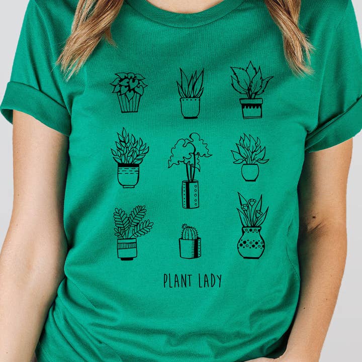 Plant Lady Succulents Basic Graphic Tee for wholesale by Kissed Apparel