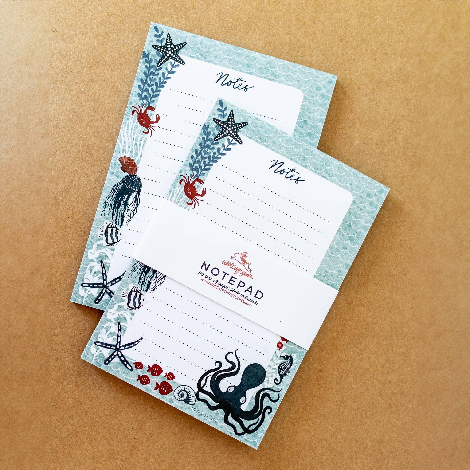 Wild Croft Studio - Wholesale Notepad - Ocean Friends Notepad2