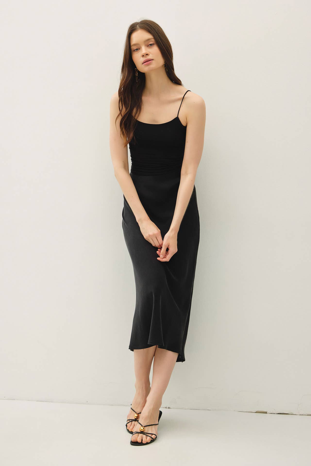 Be Cool - Vente Jupe – femme - JUPE MIDI EN SUÉDINE AVEC TAILLE ÉLASTIQUE9