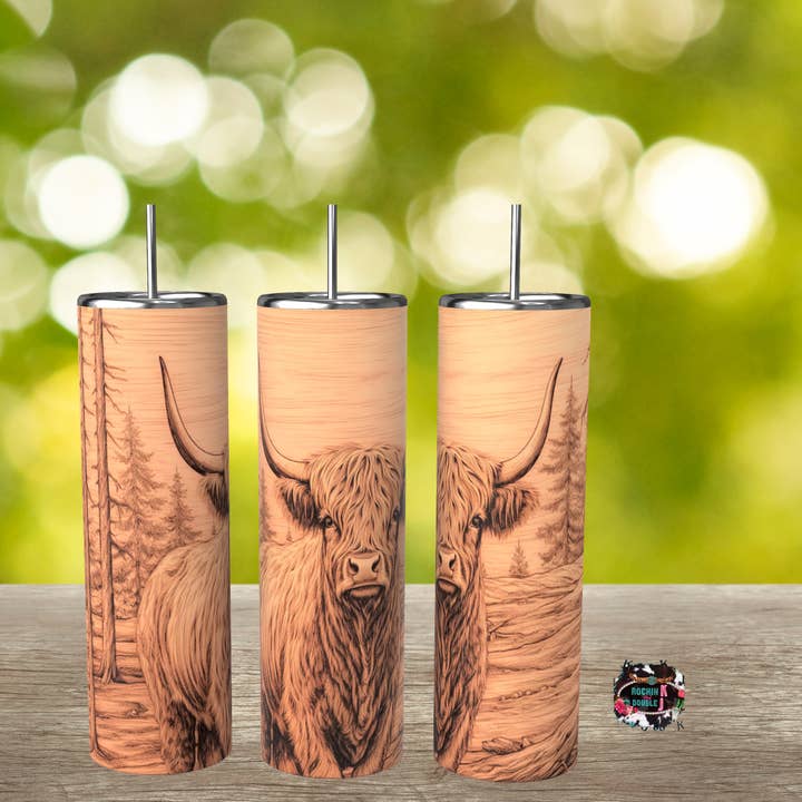 Träådring Highland Tumbler för wholesale av Rockin K and Double J