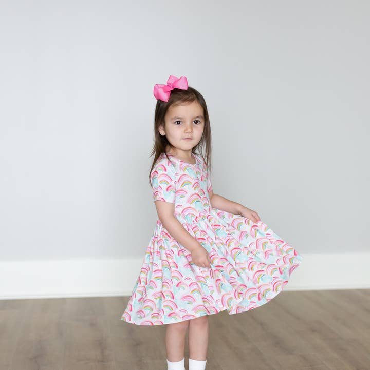 Sweet Bay Clothing - Wholesale Dress - Kids - Rainbow Twirl Dress