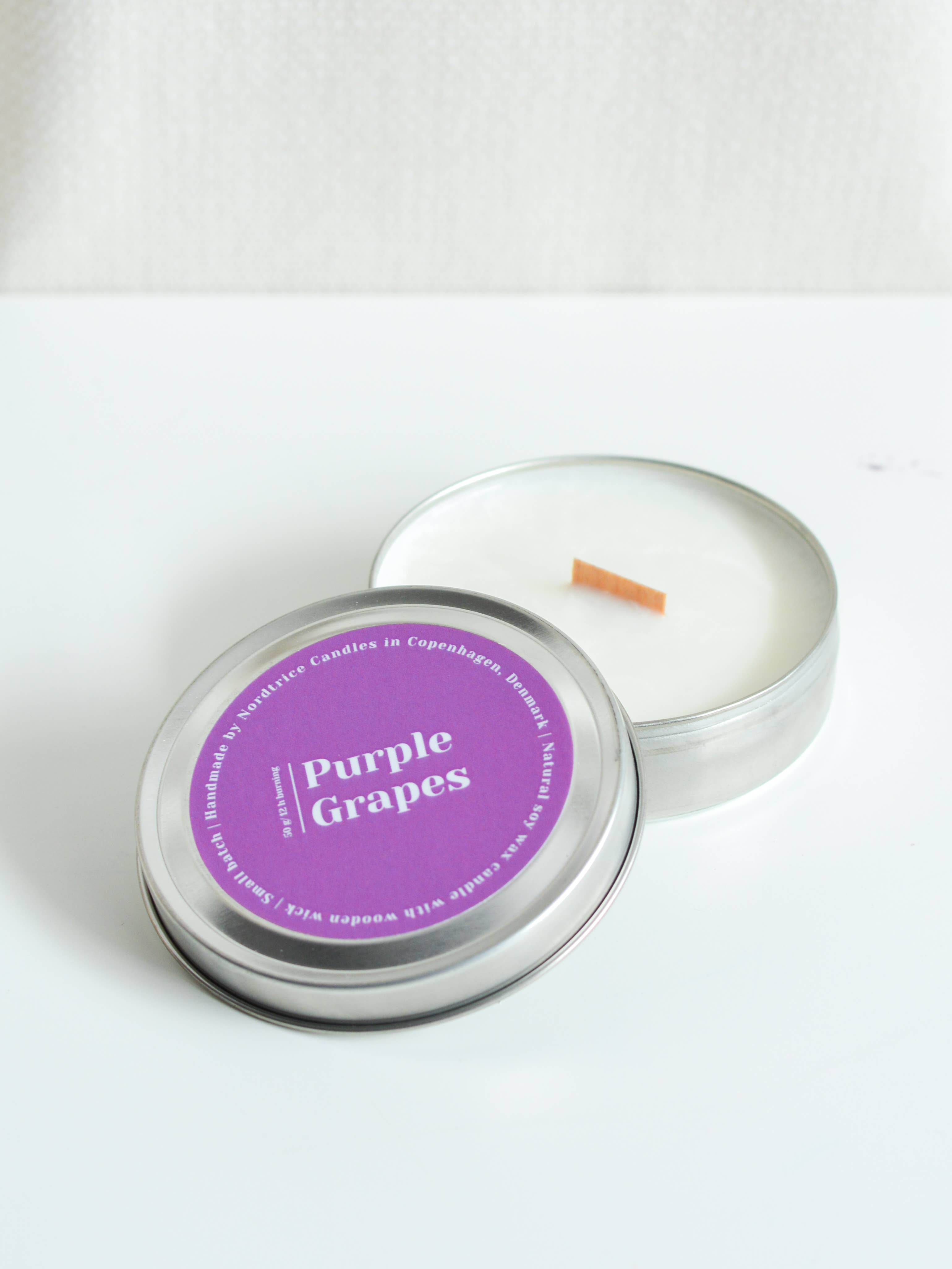 Nordtrice - Wholesale Travel Candles - Scented soy candles M, Purple Grapes 50g1