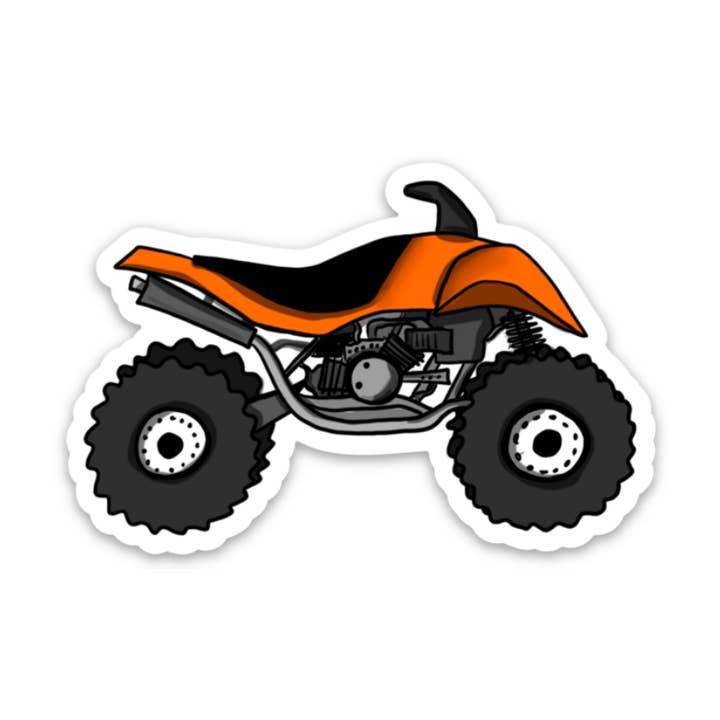 4-Wheeler ATV - Sticker | 3" Thick, Vinyl Sticker/Decal for wholesale by Kevin & Kaia