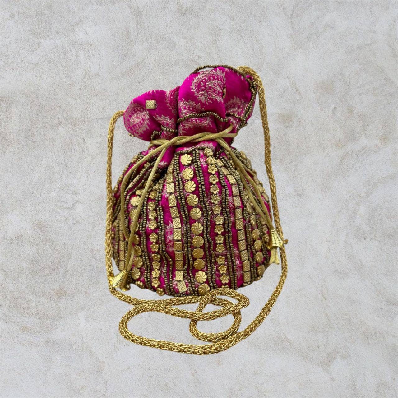 Hecho a mano - Vendita all'ingrosso Accessorio per borsetta - Donna - Borsa a secchiello dorata7