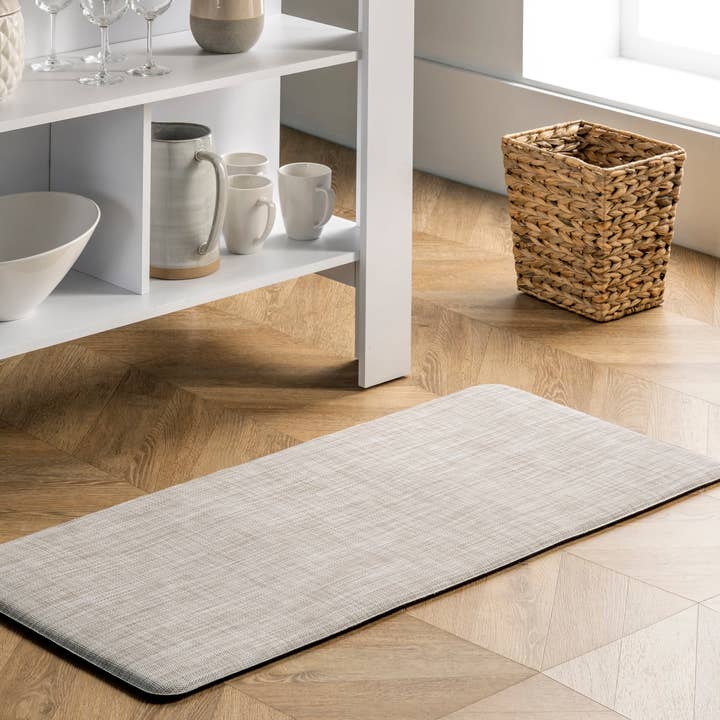 Off White Casual Anti Fatigue Kitchen Or Laundry Room Comfort Mat for wholesale on Faire