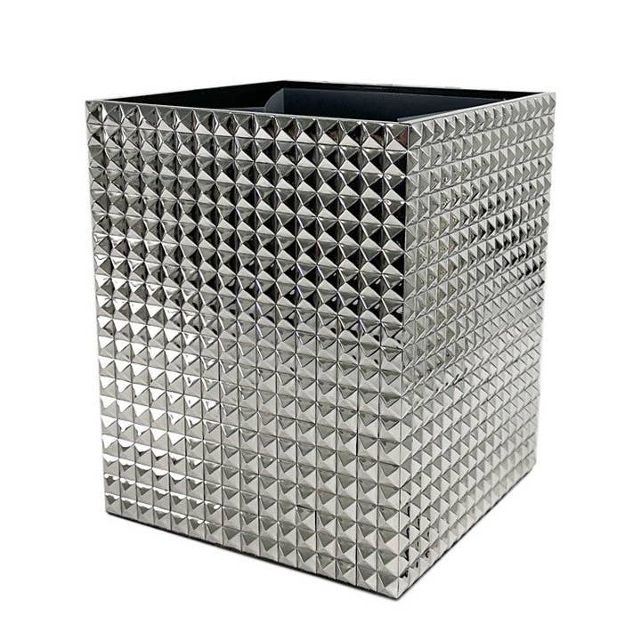 Silver Glam Waste bin for wholesale by ETEREO New York
