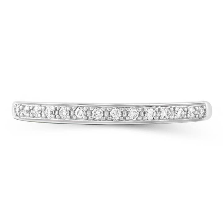 Fifth and Fine - Wholesale Wedding Band/Ring - 1/15CT TW Diamond Wedding Band Set in 10KT White Gold1