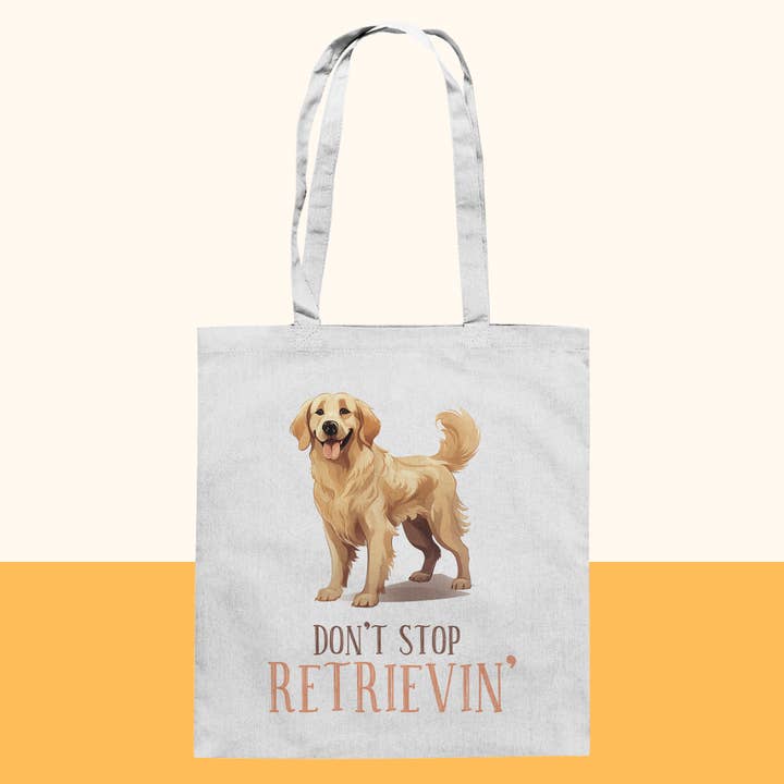 Baumwolltasche "Don't stop Retrievin'" für den Großhandel von Pawzlove