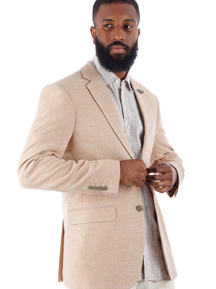 BARABAS - Wholesale Blazer - Men's - Men's Classic Tweed Pattern Notch Lapel Blazer 4BL3016