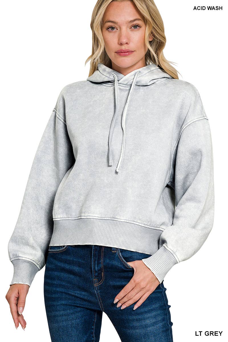 42POPS – Großhandel Hoodie – Damen – Acid-Wash-Fleece-Crop-Hoodie12