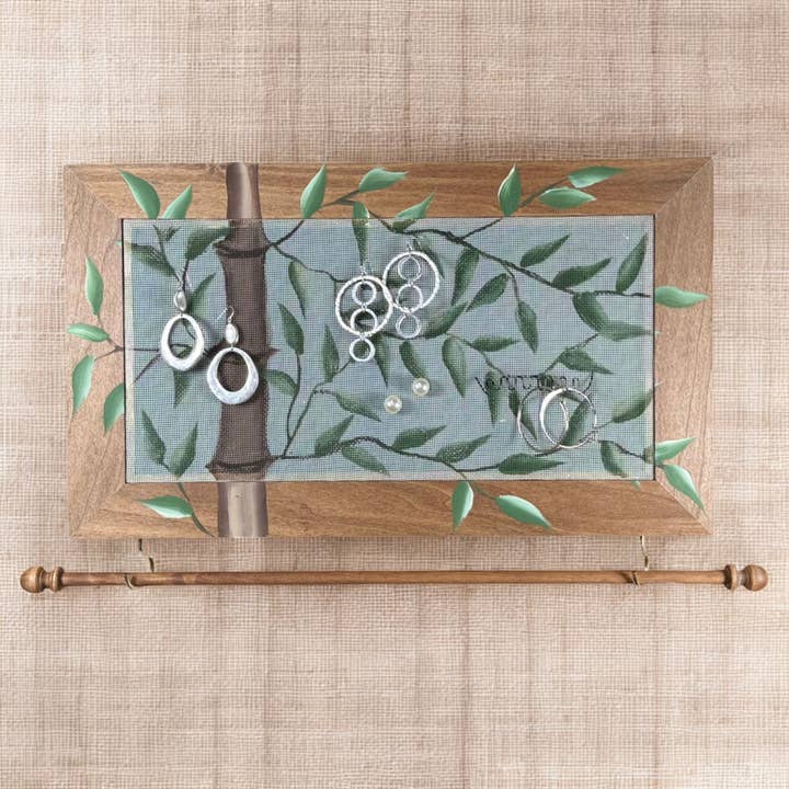 Hängande lyxig smyckesorganisatör - bambudesign för wholesale av Earring Holder Gallery