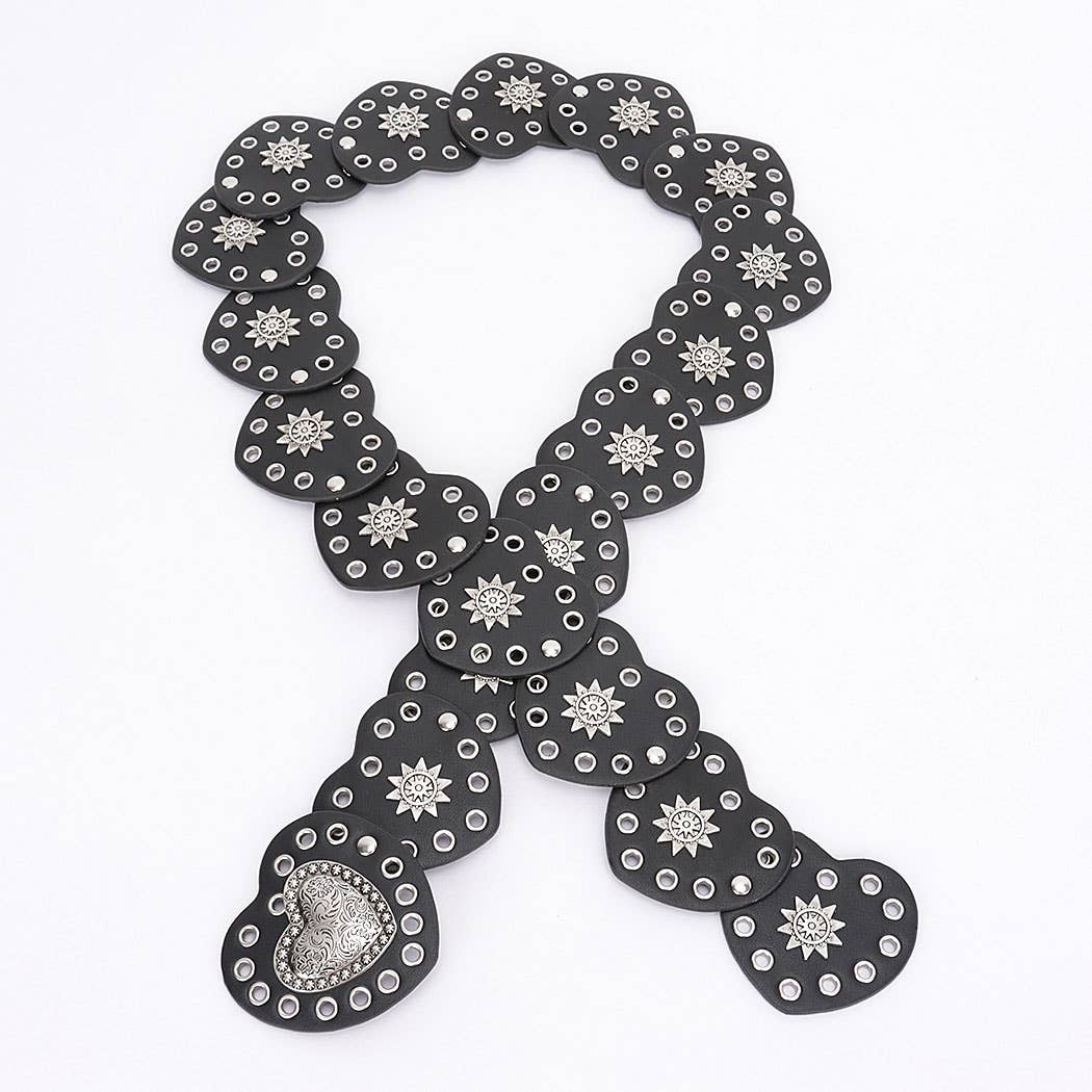 3AM BY H&D ACCESSORIES – wholesale Belt – Women's – Faux Leather Heart Shape Vintage Belt3