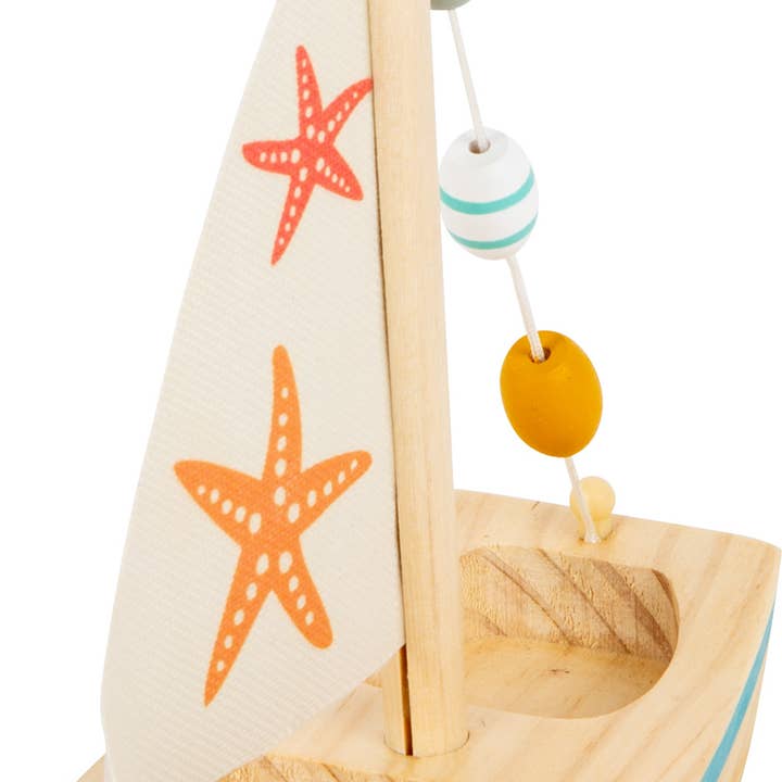 small foot - Wholesale Wood Toy - Kids - Water Toy Sailboat Starfish2