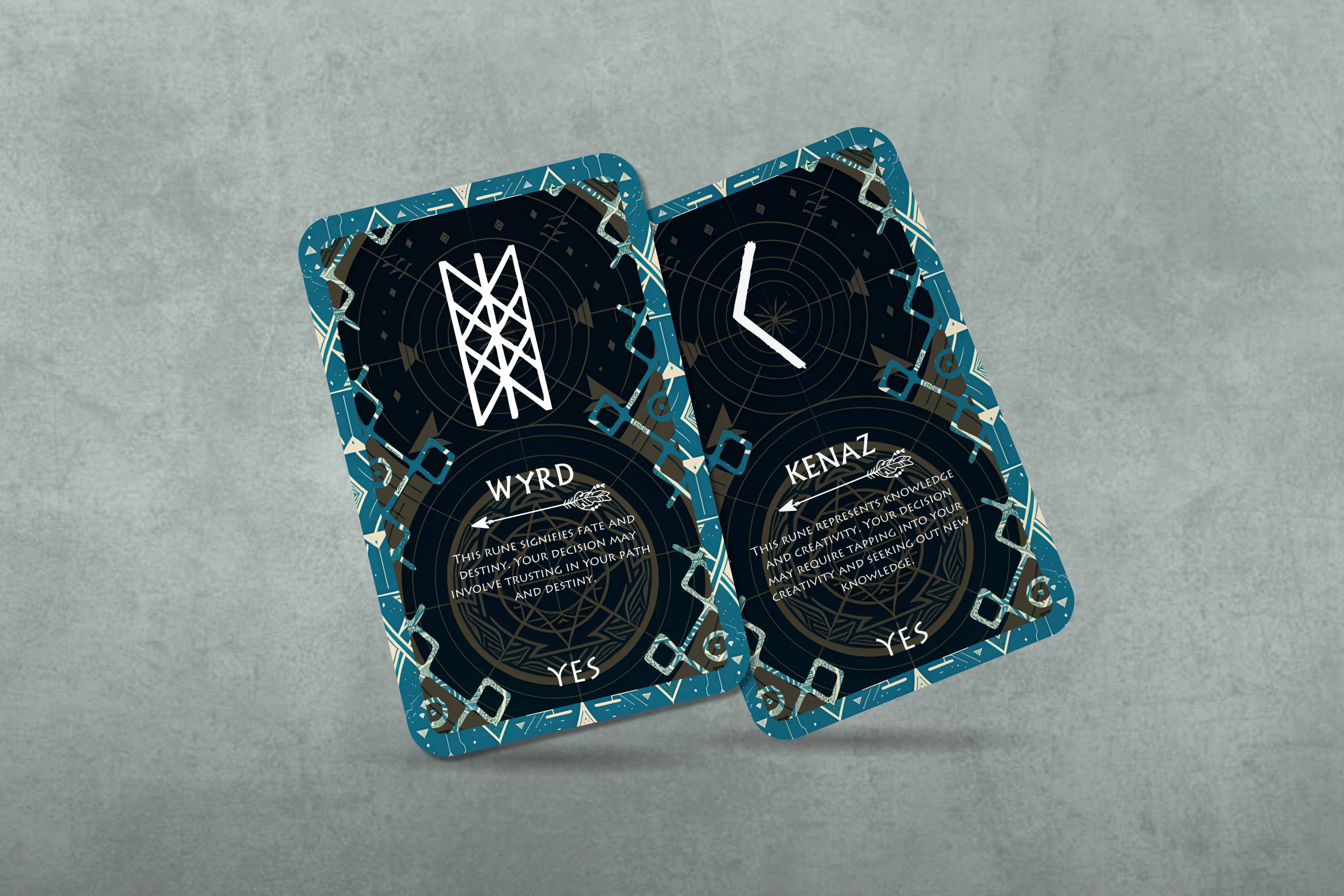 Ibiza Tarot USA – Engroshandel Tarotkort – Runes of Clarity - Naviger beslutninger med Ja /Nej vejledning9