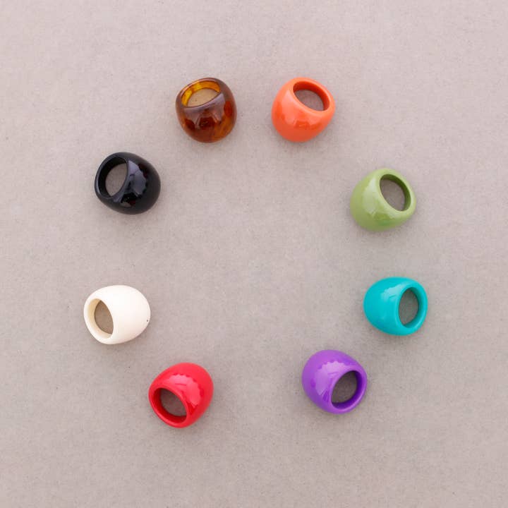 Sonata - Wholesale Band/Stacked Ring - Resin Shape Ring1