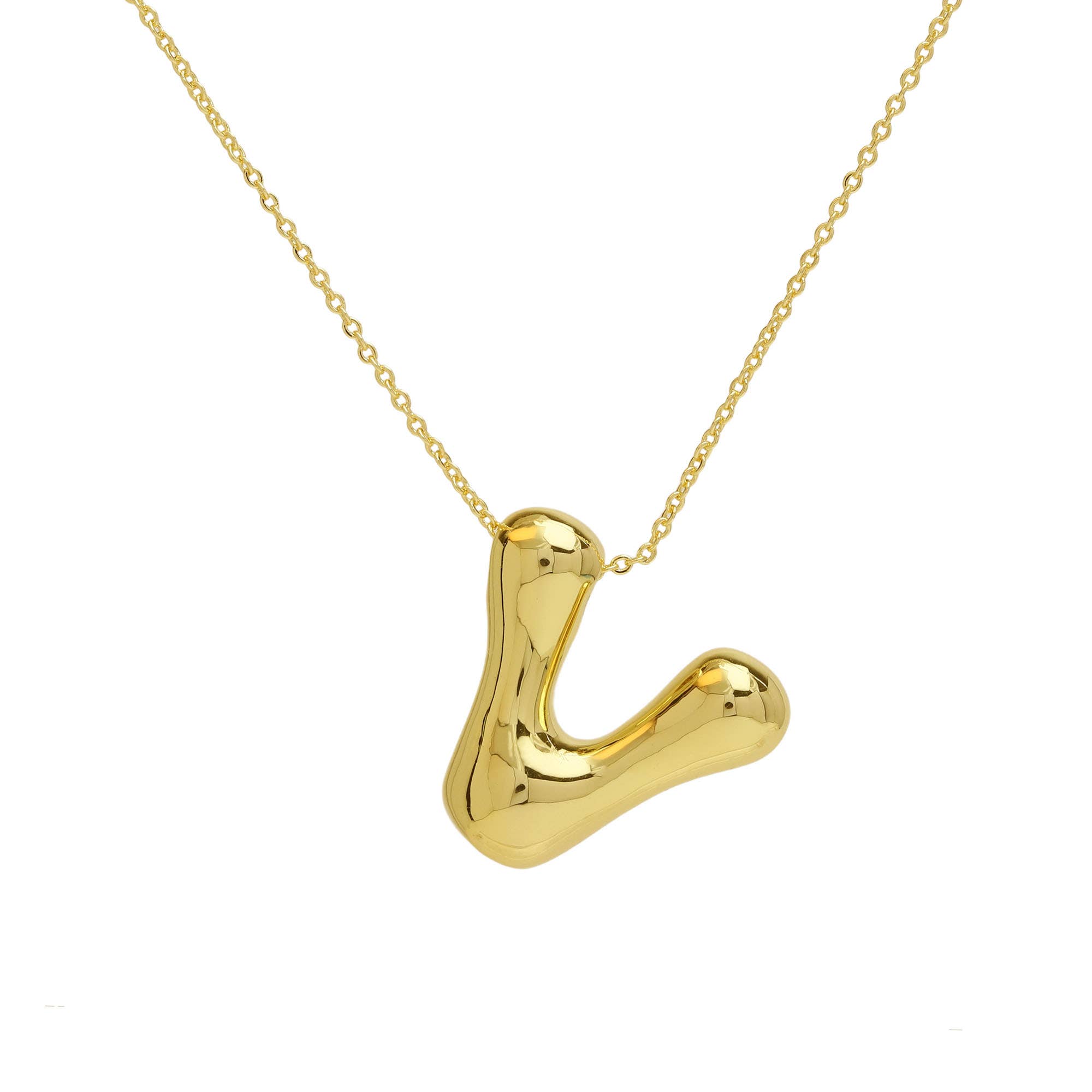 Savvy Bling – wholesale Pendant/charm necklace – Initial Waterdrop 18K Gold Necklace79
