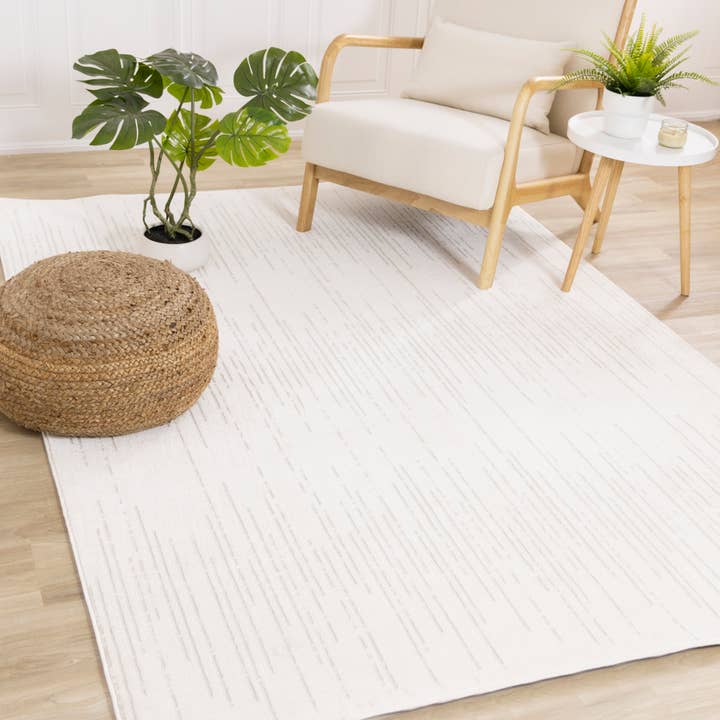 Hayden Cream Grey Modern Soft Polyester Rug for wholesale by Kalora