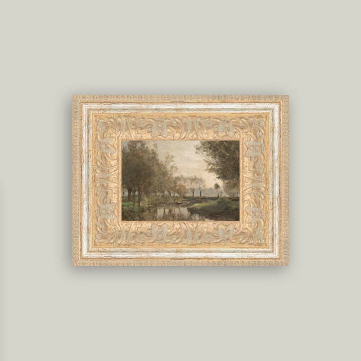 Petal Lane Home - Wholesale Wall Art Set - The Creek Framed Antique Art