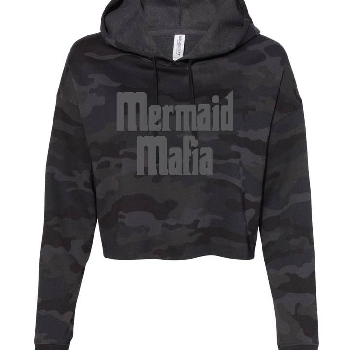 ORIGINAL BOSS CROPPED FLEECE HOODIE for wholesale by Mermaid Mafia Outfitters