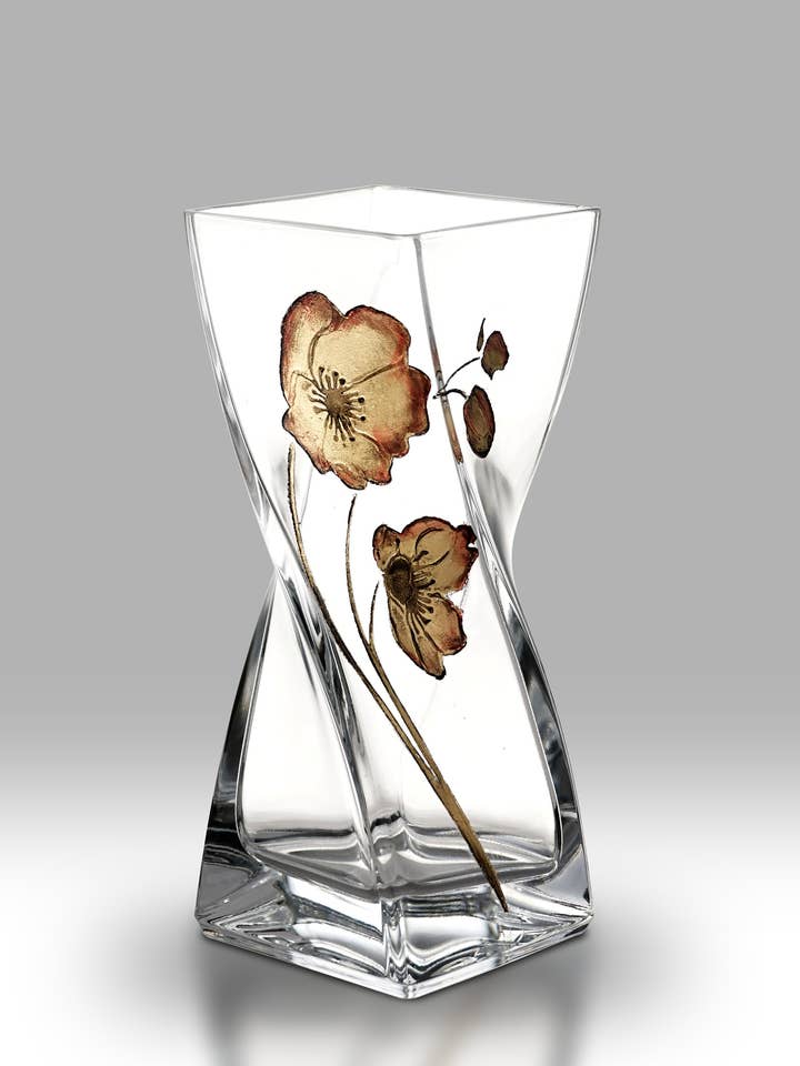 Poppy - Goud - 20 cm Twist voor wholesale door Nobile Glassware Ltd.