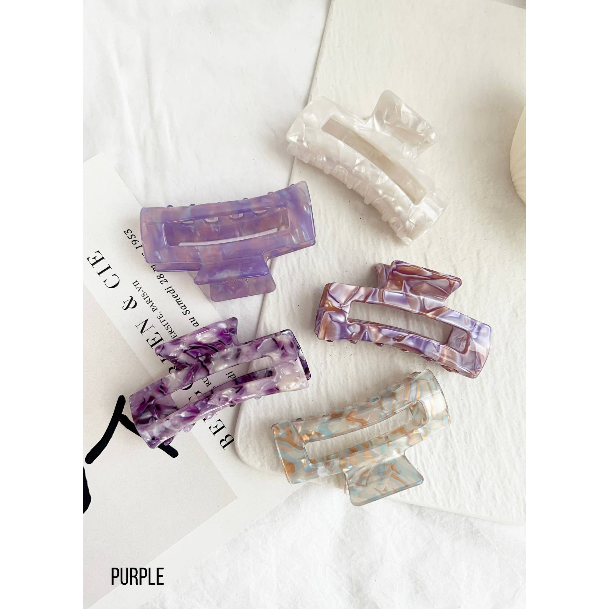 LoveLina - Vente Pince à cheveux – femme - Pinces à cheveux en acétate de taille normale - Allie Assorted7