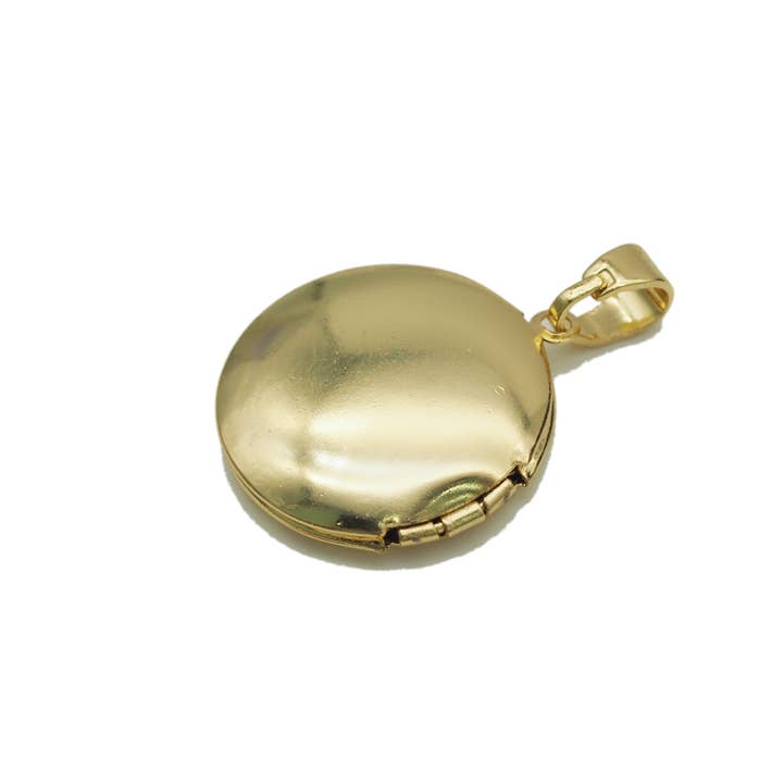 BestBeads&Beyond - Wholesale Individual charm/pendant - Lockets Rose Flower On Round Pendant, Sku#FH1902