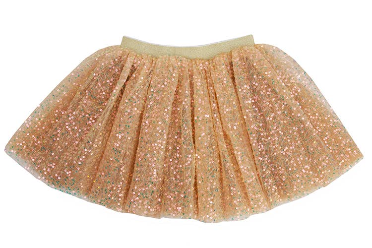 Sparkle Sisters by Couture Clips - Wholesale Tutu - Kids - Gold Dreamy Sequin Tutu 0