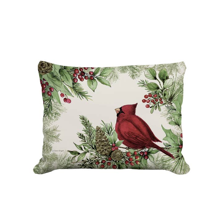 Magnolia Casual - Wholesale Throw/Decorative Pillow - Cardinal & Berries 2