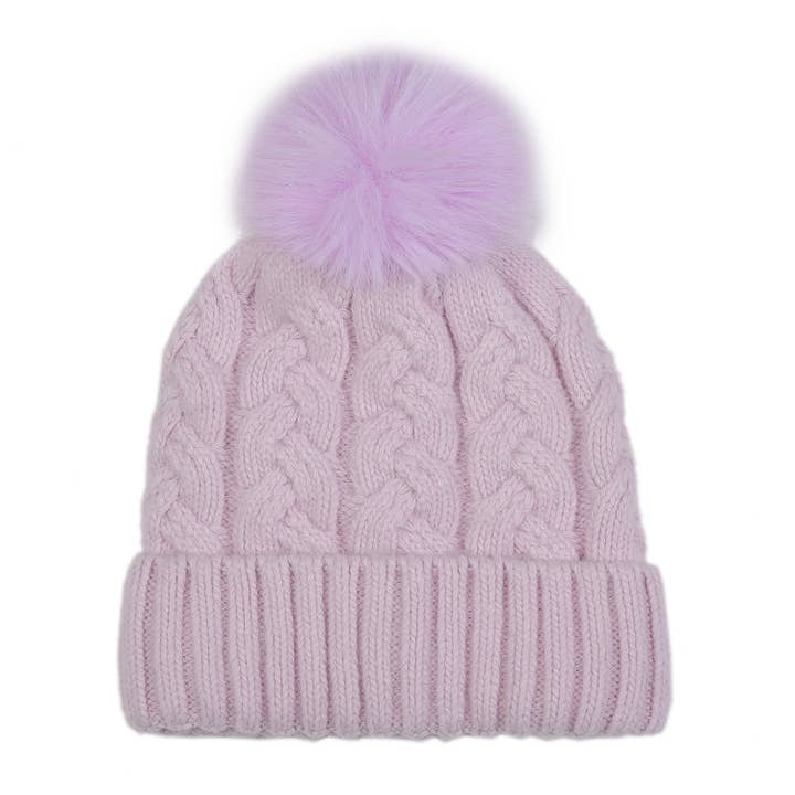 PEACH ACCESSORIES - Wholesale Beanie - Women's - Chunky Knit Pompom Hat SD1112