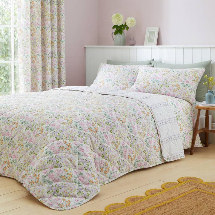 UW Home - Wholesale Quilt - Edith Bedspread by Dreams & Drapes in Lilac 200cm X 230cm