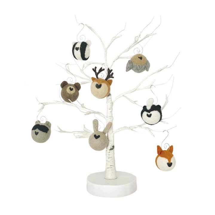 Felt Woodland Animal Ornaments (SFF Exclusive) | 1 or Set of 8 for wholesale by Sheep Farm Felt