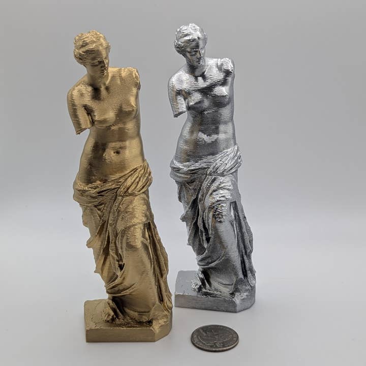 PolyhymniaAtelier - Wholesale Sculpture - Venus de Milo Statue, 6" Metallic, 3D Print Lightweight PLA1