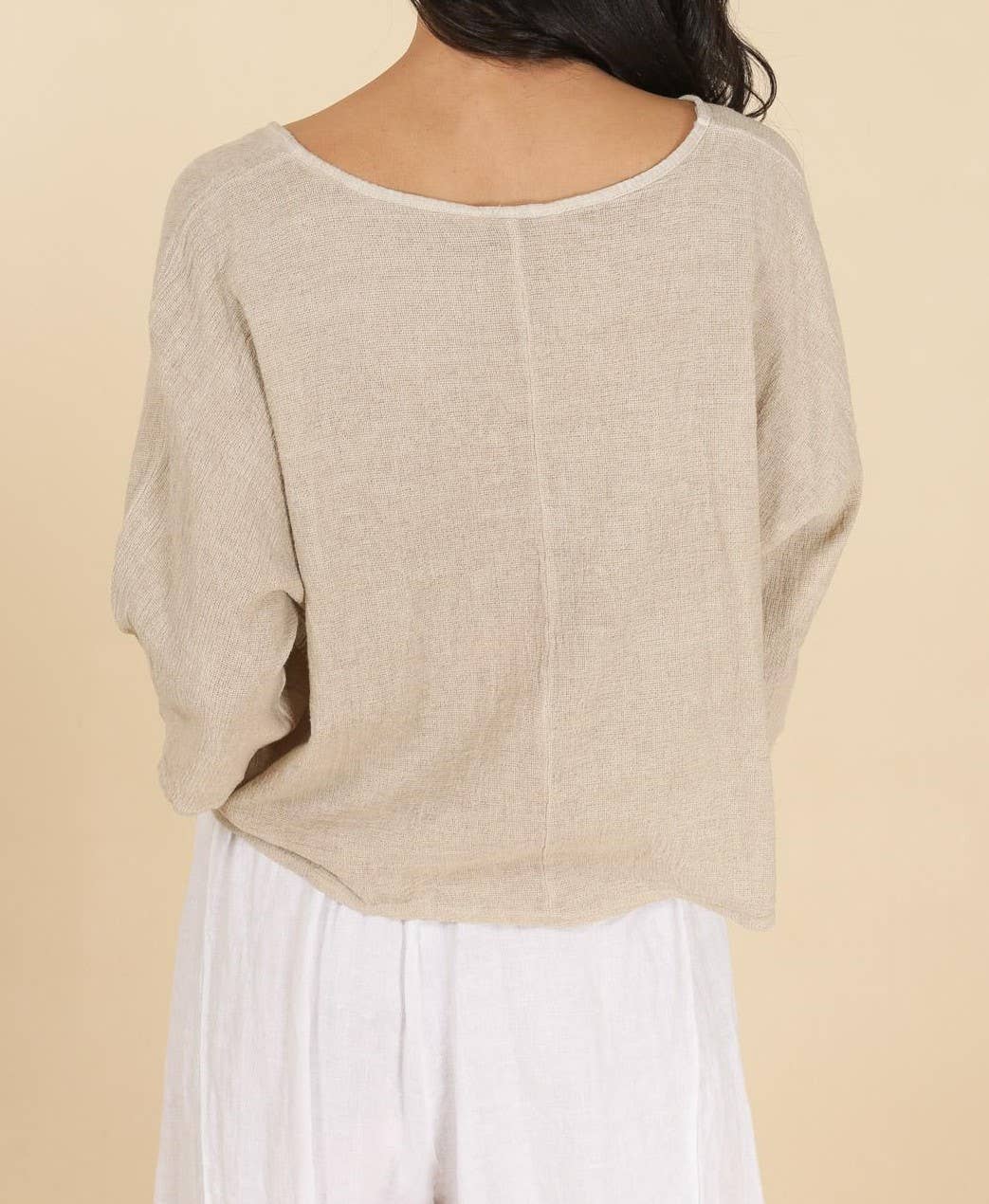 la maison des fibres naturelles – wholesale T-shirt – women's – TOP 3791 90% COTTON 10% LINEN1