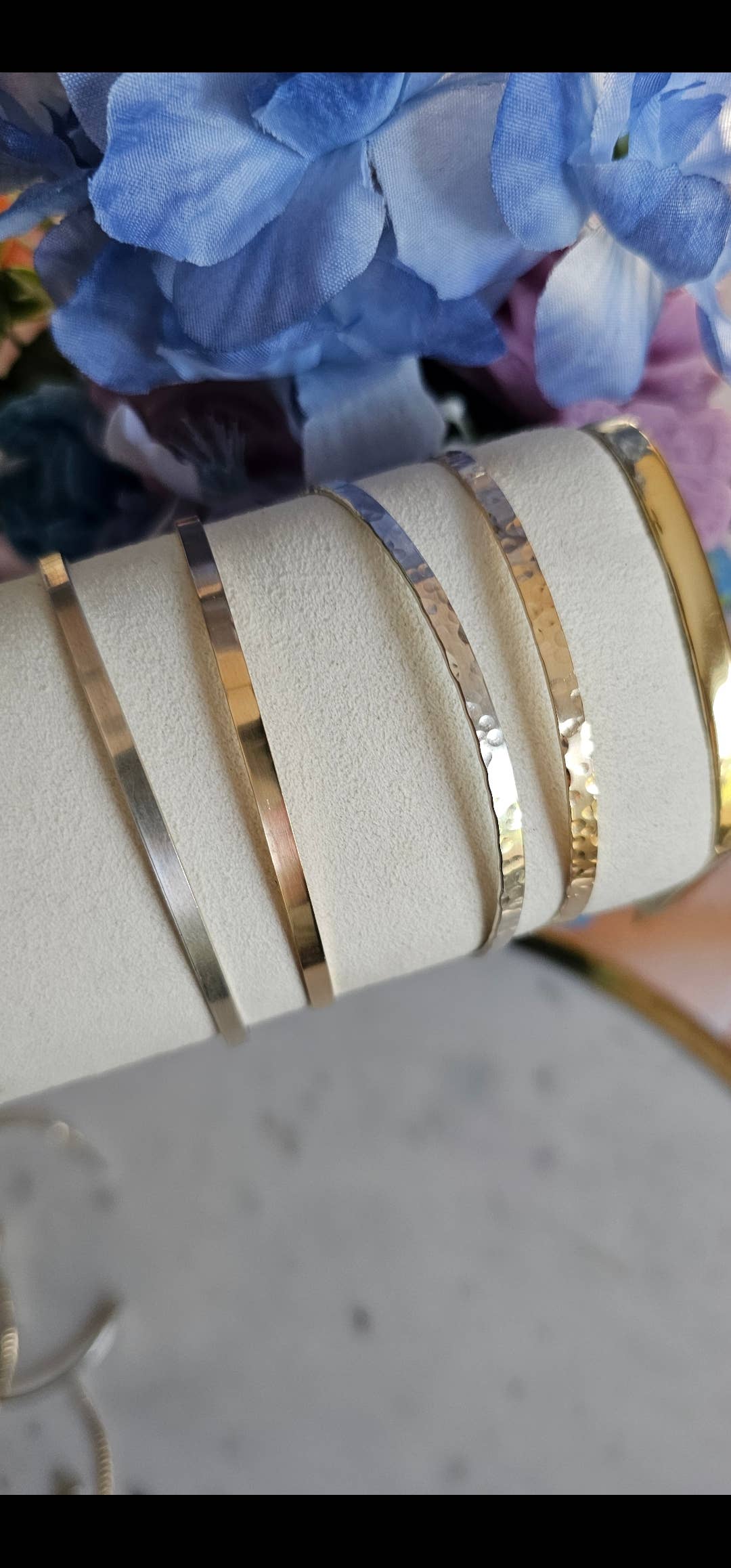 Half Moon Jewelry Designs - Wholesale Bangle Bracelet - Permanent bangle (Wide Hammered Cuff), Bangle blank PJ0