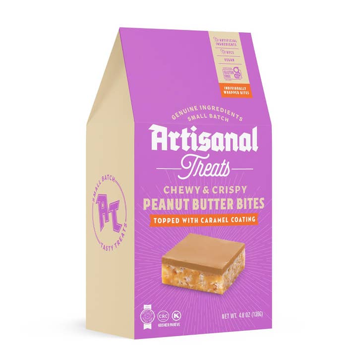 Artisanal Treats - Peanut Butter Bites Caramel Coated - Kosher Dairy Free for wholesale by Artisanal Treats