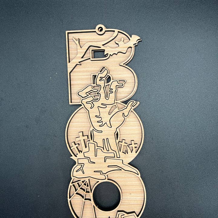 Halloween- Boo Zombie Door Hanger DIY for wholesale by Kate's Blanks