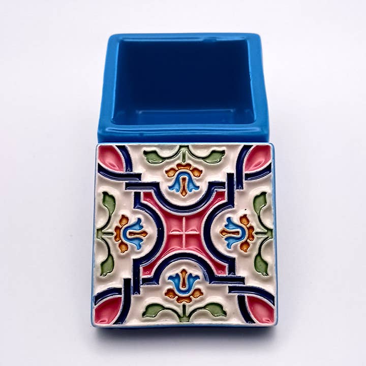 Scatola in ceramica Flowers Island per la vendita all'ingrosso da parte di Tejo Shop