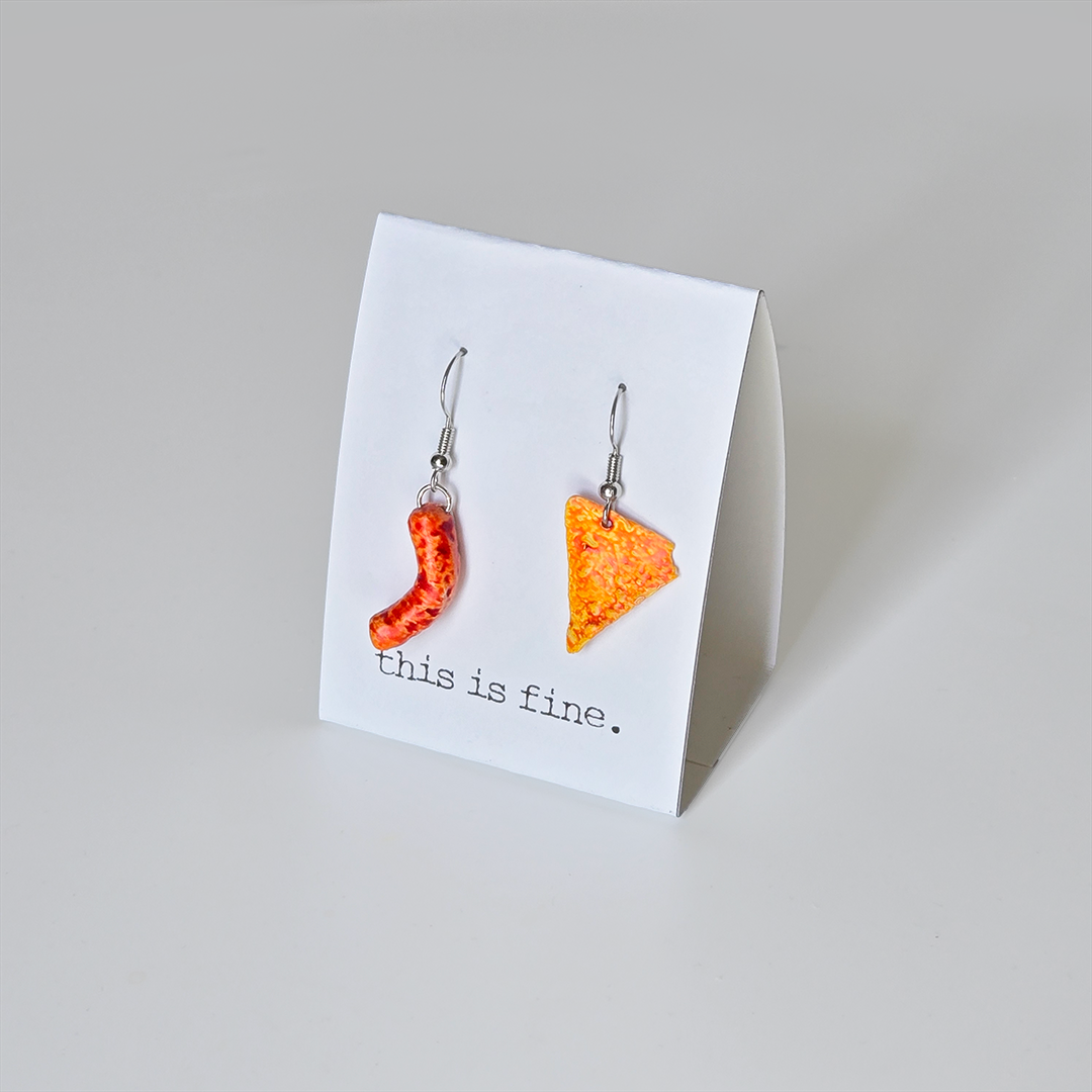 this is fine - Wholesale Dangle Earrings - 🍘 Girl Dinner0