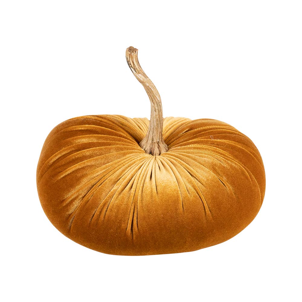 Mars & More - Brand of B Living - Wholesale Decorative Tabletop Object - decorative velvet pumpkin orange 25cm1