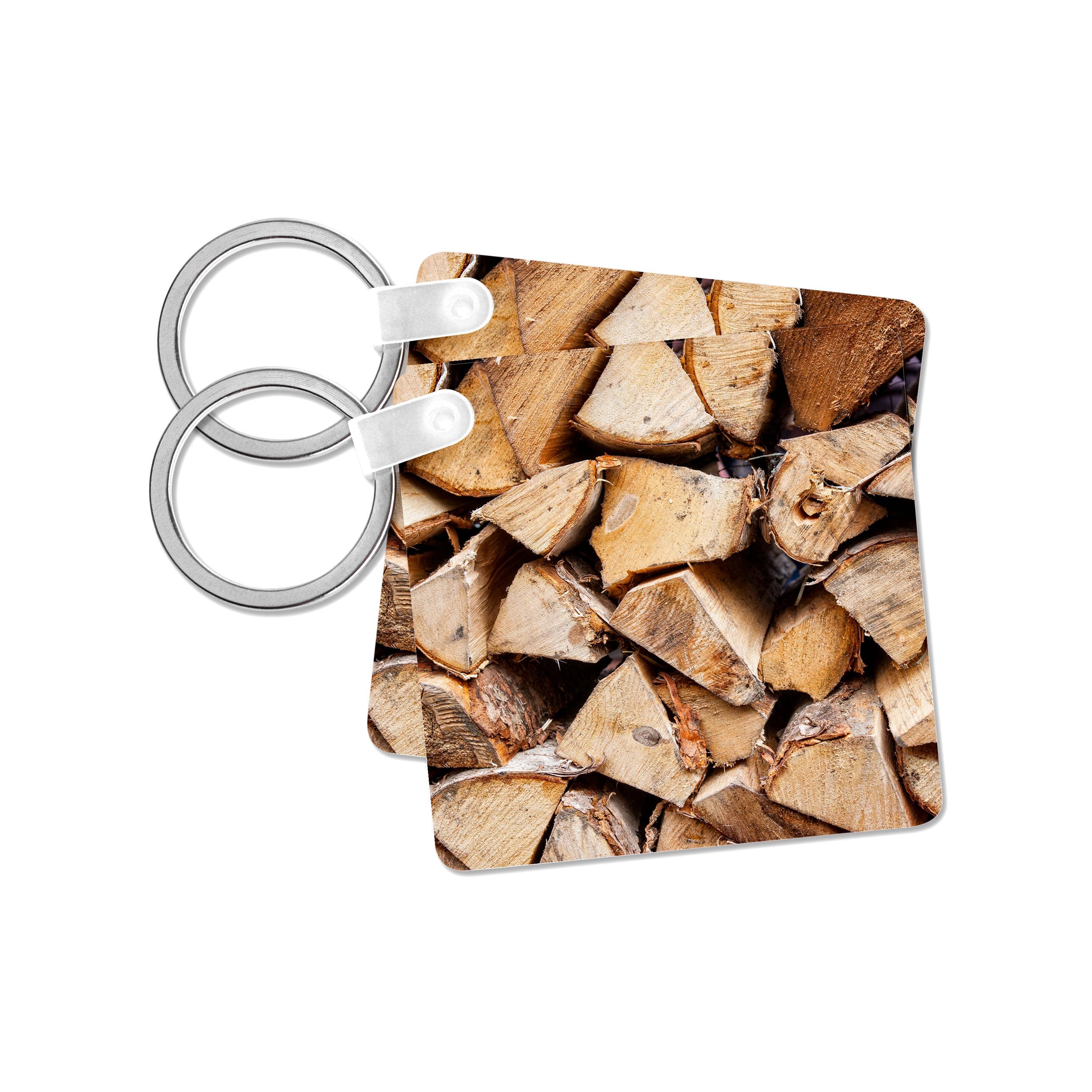 3dRose - Wholesale Keychain - Unisex - 3dRose, Pile of chopped birch firewood, Key Chain7